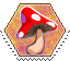 mushroom cartoon stamp